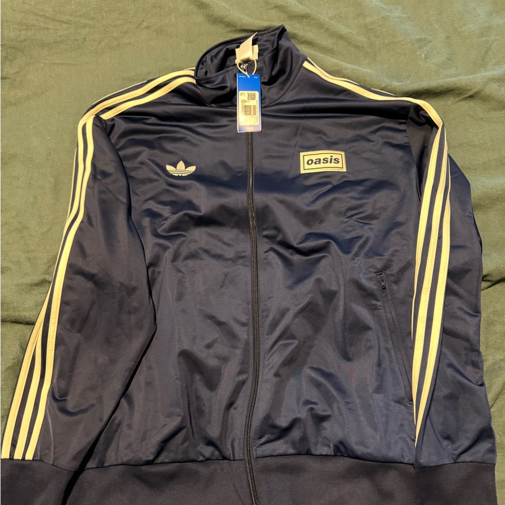 Adidas Oasis Live 25 Track Jacket, Navy Blue